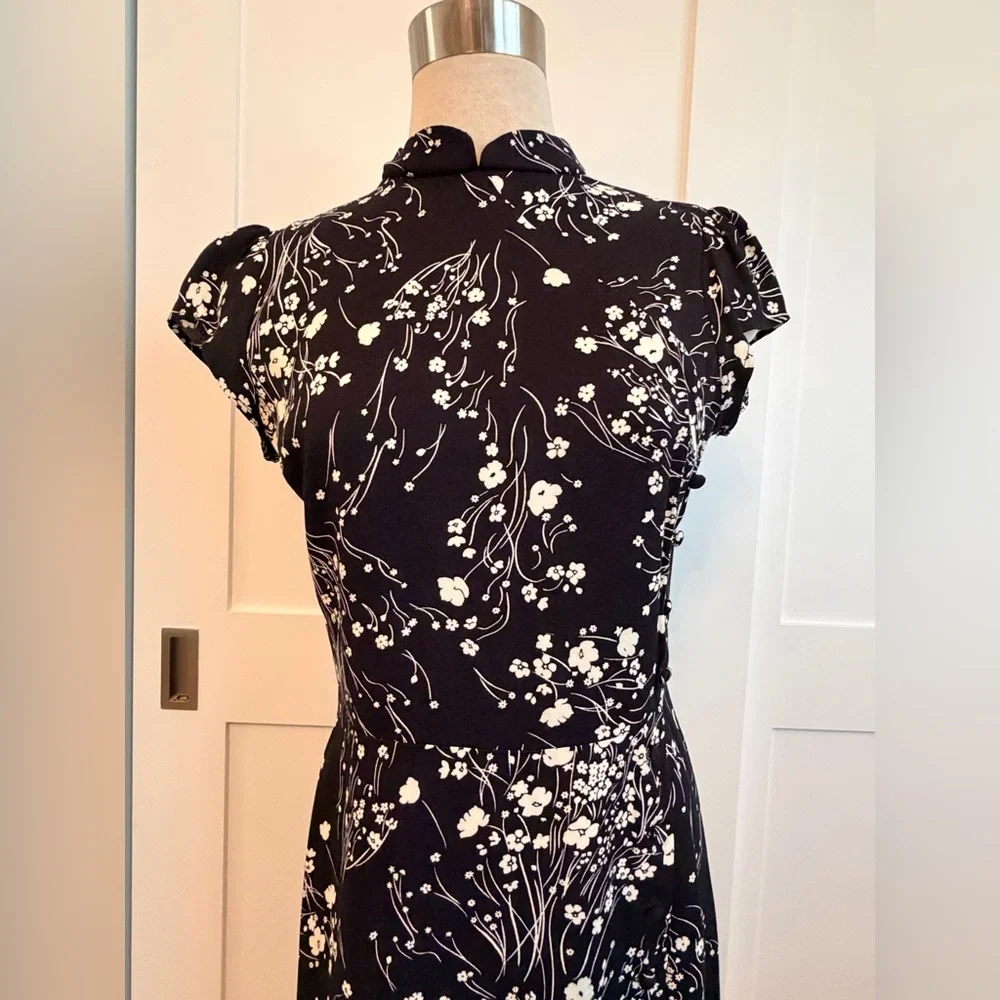 Reformation Mandarin Collar Black Dress -- Super Flattering! - Picture 2 of 14